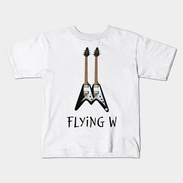 Flying W Electric Guitar Kids T-Shirt by nickcarpenter